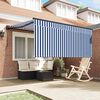 vidaXL Retractable Awning Blue and White 137.80 x 98.43 in