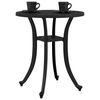 vidaXL Garden Table Black Cast Aluminum Small Durable Garden Table