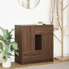 vidaXL Sideboard Brown Oak Engineered Wood Medium Sideboard