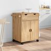 vidaXL Kitchen Trolley "OTTA" 23.2x17.7x31.5" Solid Wood Pine