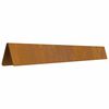 vidaXL Lawn Edging 4 pcs Rusty 450 x 0.05 x 15 cm Weathering Steel