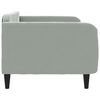 vidaXL Day Bed Light grey Velvet, Metal, Solid Wood, Plywood Single