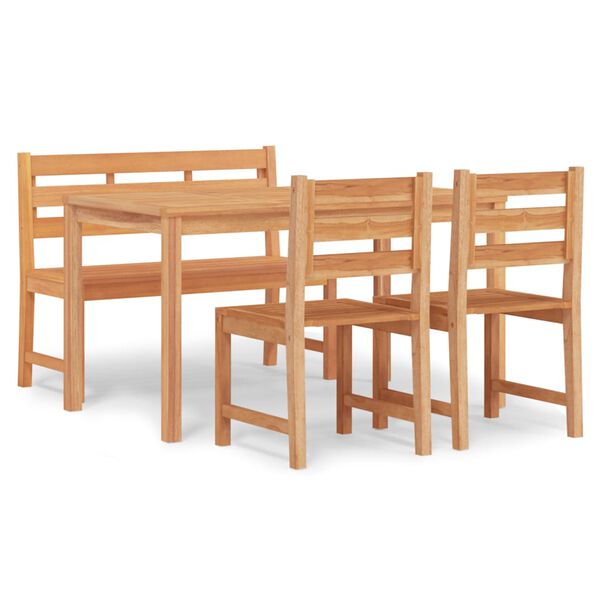 vidaXL Garden Dining Set Natural teak Solid teak wood Medium