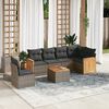 vidaXL Garden Sofa Set Grey