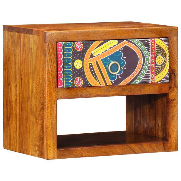 vidaXL Bedside Cabinet Brown 40 x 35 x 35 cm solid acacia wood