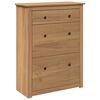 vidaXL Shoe Cabinet Honey Solid pine wood Medium Shoe Cabinet