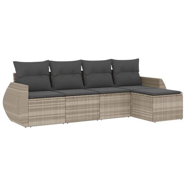 vidaXL Garden Sofa Set Light Grey, Anthracite