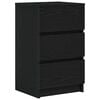 vidaXL Bedside Cabinet Set of 2 Black Engineered wood Medium