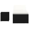 vidaXL Sun Lounger Black, Cream White