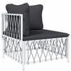 vidaXL Garden Lounge Set White, Dark Grey
