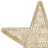 vidaXL Christmas Decoration Stars 3 pcs Gold Mesh LED Outdoor Indoor