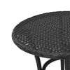 vidaXL Bistro Set Black PE rattan, Powder-coated steel Medium Bistro Set