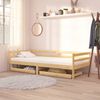 vidaXL Day Bed Drawer Natural Solid Pine Wood Medium Day Bed Drawer