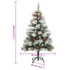 vidaXL Artificial Hinged Christmas Tree 150 LEDs & Ball Set 47.2"