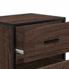 vidaXL Wall-mounted Bedside Cabinet Set of 2 Brown Oak