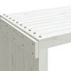 vidaXL Garden Bench White Solid pine wood Large Extendable