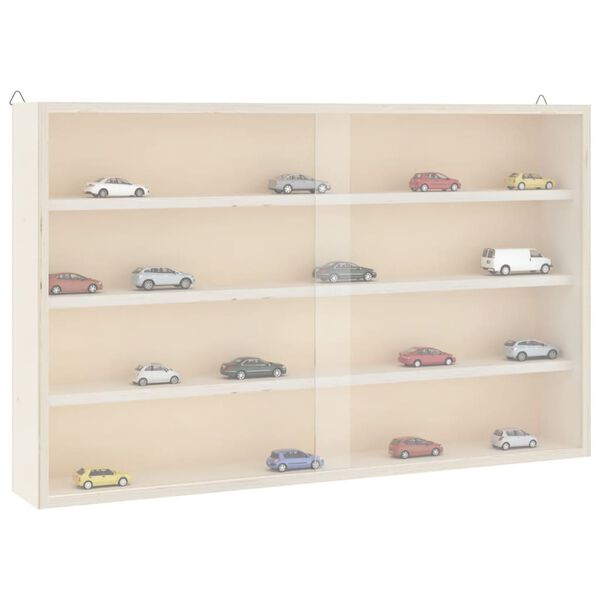 vidaXL Wooden Collector's Display Case Plywood and PET Medium