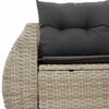 vidaXL Garden Sofa Light grey