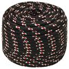 vidaXL Boat Rope Black 0.47 " 82.0 ' Polypropylene