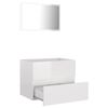 vidaXL Bathroom Furniture Set High gloss white Engineered wood, acrylic