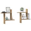 vidaXL Wall Shelves 2 pcs Artisian Oak 19.7x4.7x19.7" Engineered Wood