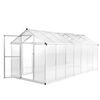 vidaXL Greenhouse Transparent Aluminum frame Spacious Sliding Components