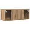 vidaXL TV Cabinet Set of 2 Artisan Oak Engineered Wood
