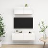 vidaXL TV Cabinet Set Set of 2 High gloss white Engineered wood
