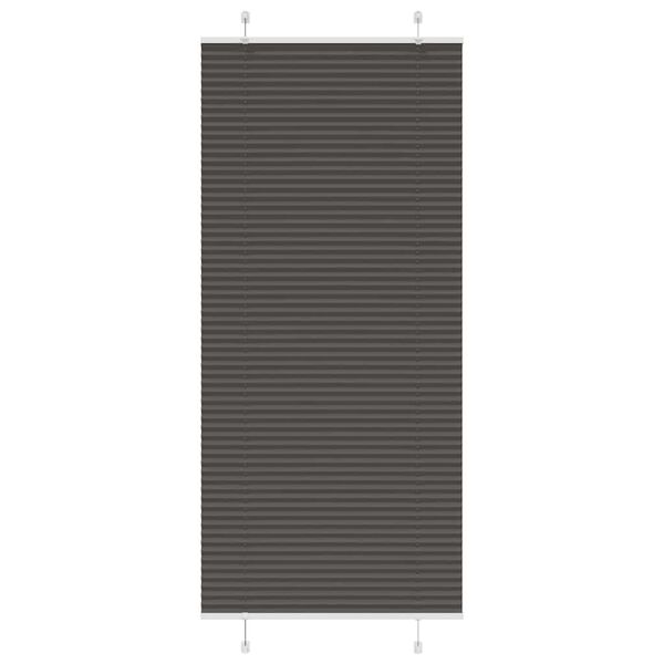 vidaXL Pleated Blind Black 100% Polyester 35.4 x 78.7 in