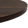 vidaXL Dining Table Dark Ash MDF, Steel 31.5 in Diameter Simple