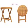 vidaXL Bistro Set with Cushion 3 pcs Oil Natural Solid Acacia Wood