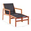vidaXL Garden Chair Natural wood color, Black Solid eucalyptus wood Medium