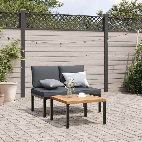 vidaXL Garden Sofa Set Black and anthracite