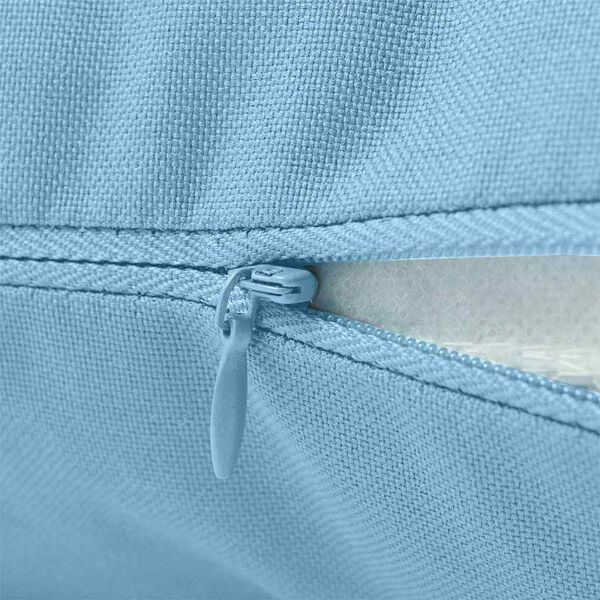 vidaXL Outdoor Pillow Set of 4 Light Blue Polyester 23.6 in x 15.7 in