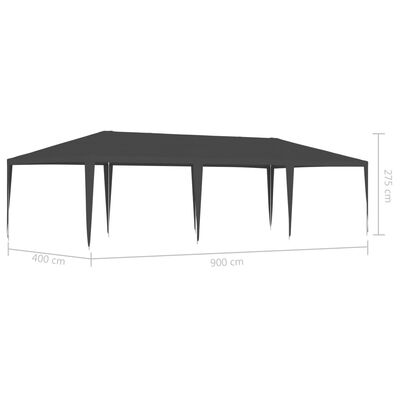 vidaXL Professional Party Tent 13.1'x29.5' Anthracite 0.3 oz/ft²