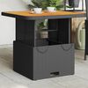 vidaXL Garden Table Black and brown