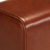 vidaXL Bok Bench Brown and natural Genuine leather, solid mango wood Small