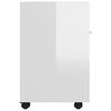 vidaXL Side Cabinet Sleek High Gloss White Engineered Wood Medium