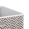 vidaXL Foldable Storage Box Set of 4 Brown with chevron pattern