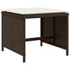 vidaXL Garden Dining Set Brown, Black, Cream White