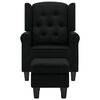 vidaXL Armchair Black Fabric (100% polyester), plywood, plastic Medium