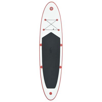 vidaXL Stand Up Paddle Board Set SUP Surfboard Inflatable Red and White