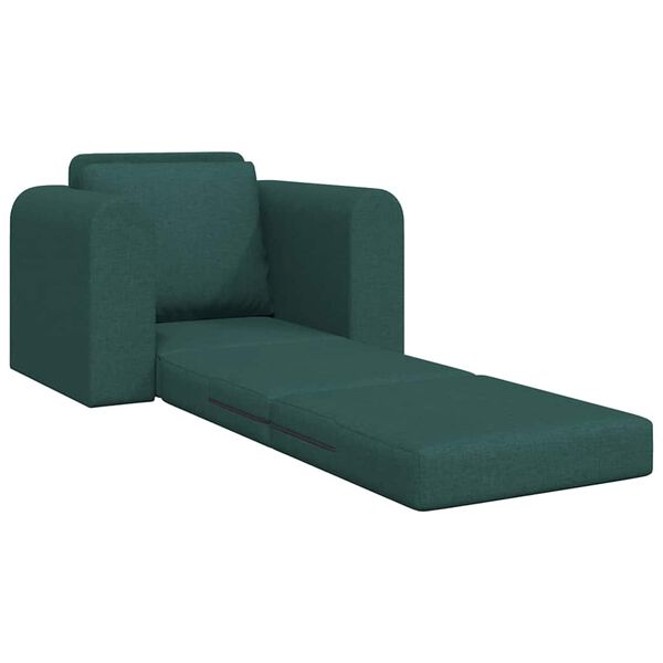 vidaXL Sofa Bed Dark Green 38.58 x 27.95 x 32.68 in Fabric