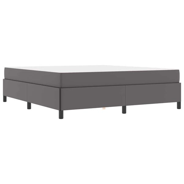 vidaXL Bed Frame with Mattress Grey 70.87 x 78.74 in Fabric