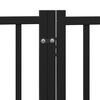 vidaXL Dog Gate Set of 4 Black Solid fir wood 10.6 ft total Foldable