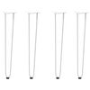 vidaXL Hairpin Table Leg White Solid powder-coated steel Standard