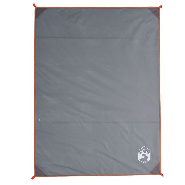 vidaXL Picnic Blanket with Pegs Gray and Orange 80.7"x61"