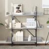 vidaXL Bookcase Grey Sonoma Engineered wood, metal Medium