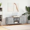 vidaXL Record Cabinet Concrete Grey Engineered wood, Iron