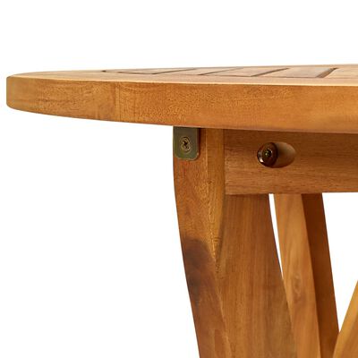 vidaXL Patio Table Ø47.2" Solid Acacia Wood